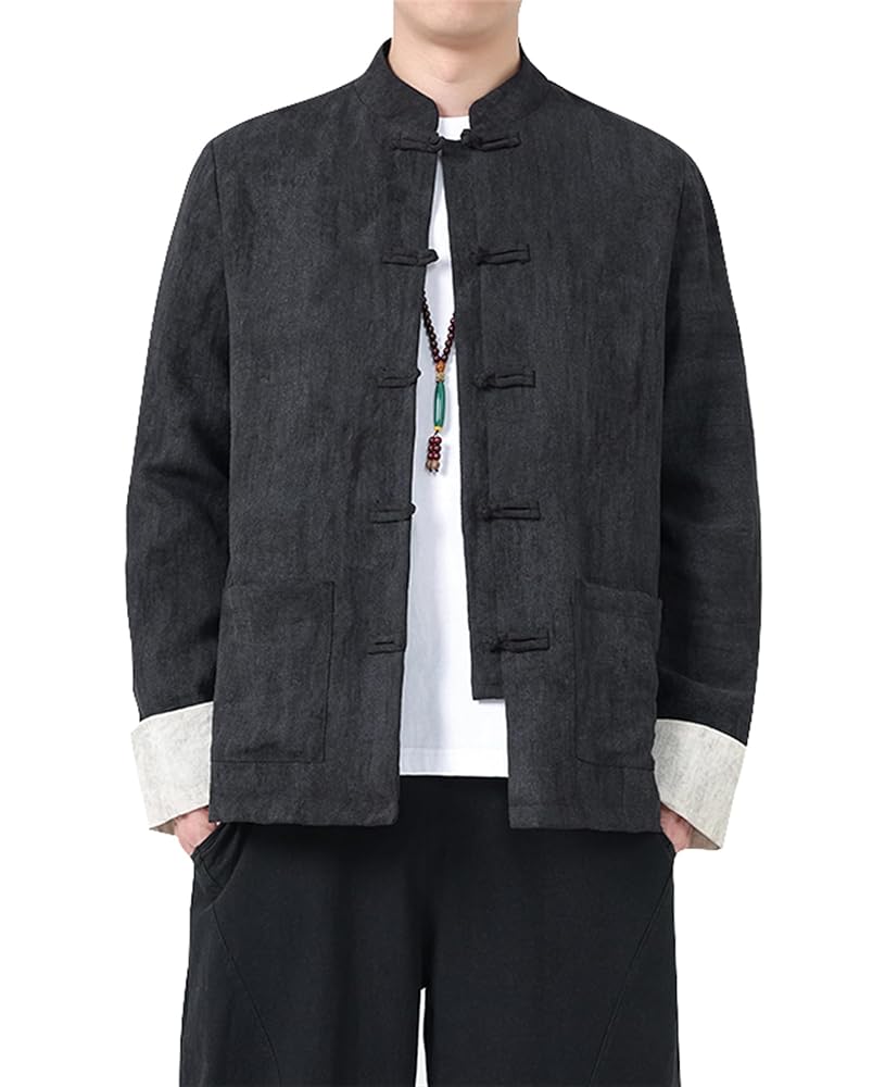 -thus- SAZANAMI チャイナジャケット Amazon | [ShuMing] チャイナジャケット リネン メンズ 綿 麻